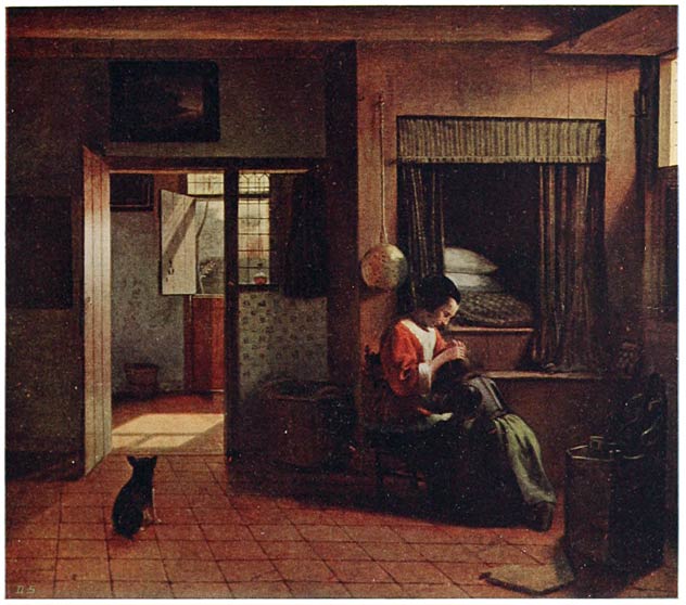 “DUTCH INTERIOR.” From an oil painting by PIETER DE HOOCH.