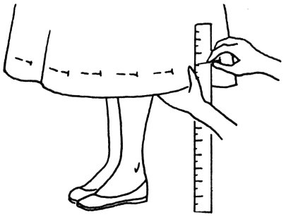 Marking a hem