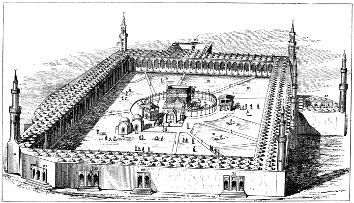 THE SACRED MOSQUE, THE MASJIDU ʾL-ḤARĀM AT MAKKAH.