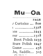 Index Mu to Oa