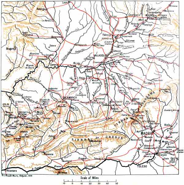 General map of central Spain