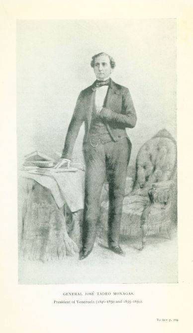 GENERAL JOSÉ TADEO MONAGAS. President of Venezuela (1846-1850 and 1855-1859).
