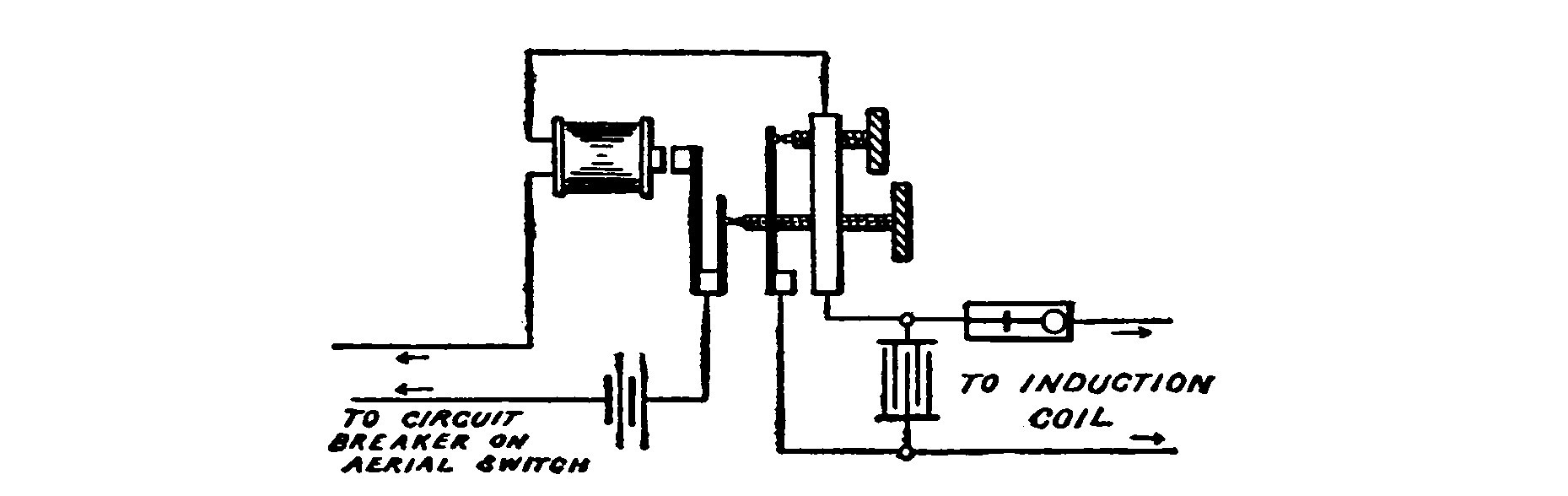 Fig. 38. Diagram of Connections for an Independent Interrupter.