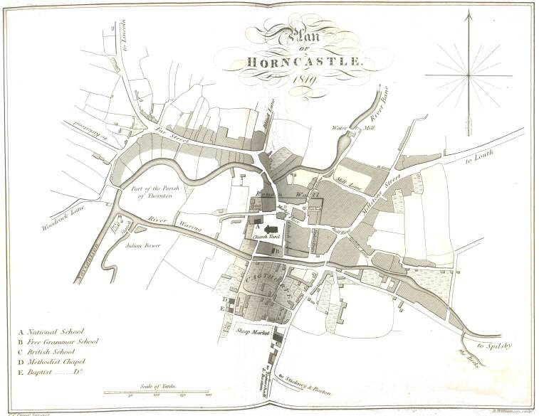 Plan of Horncastle in 1819