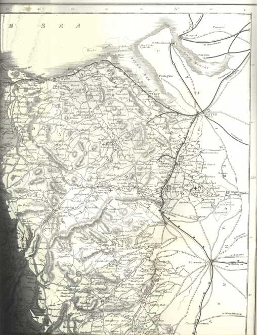 Map of North Wales, North-West