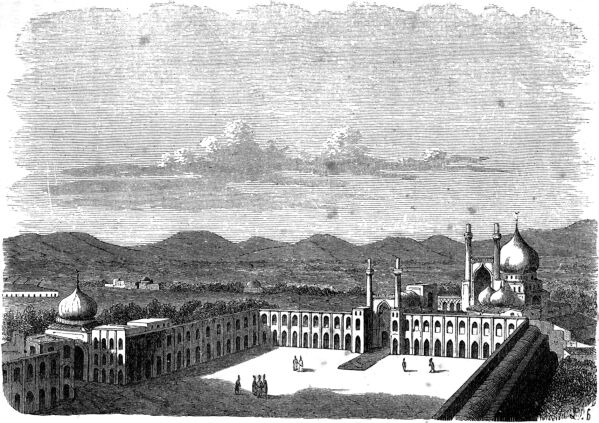 Az Iszfahanban levő Mejdani Sah nevü főtérnek egy része.