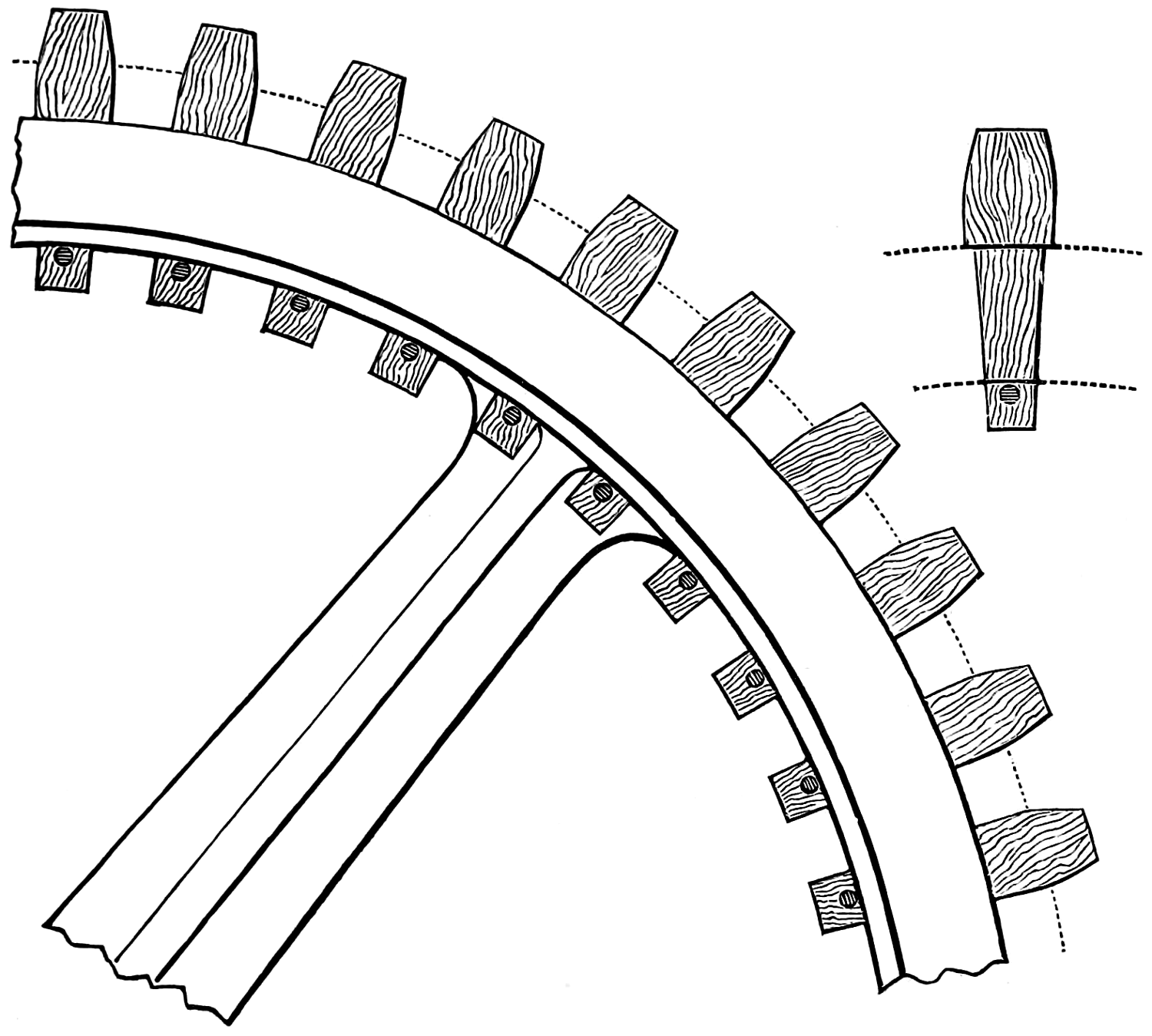 Spur mortise wheel