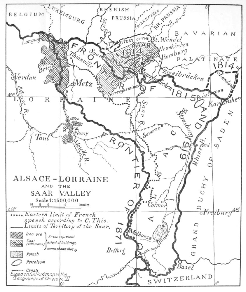 ALSACE-LORRAINE AND THE SAAR VALLEY