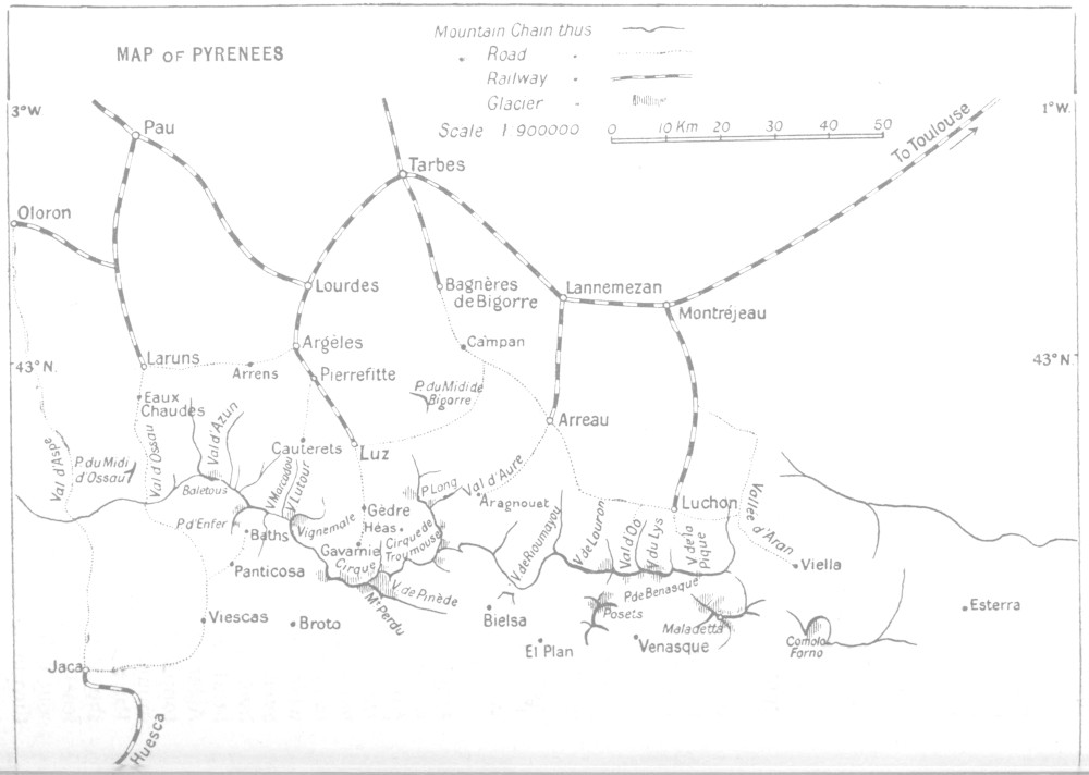 >MAP of PYRENEES