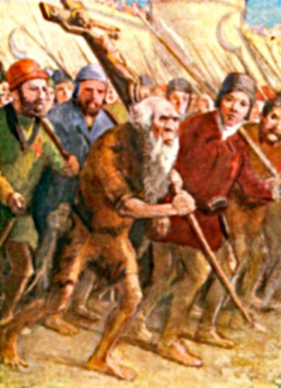 Peter set off with an unruly band of men