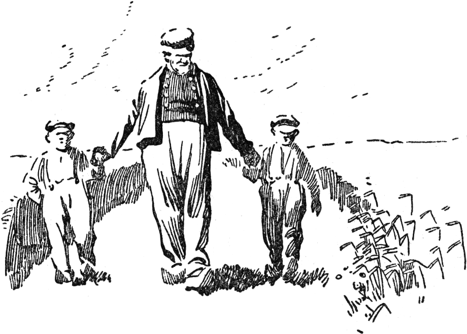Der Bauer mit seinen Söhnen