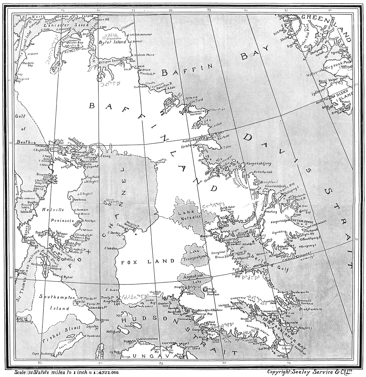Map for “Among Unknown Eskimo.”