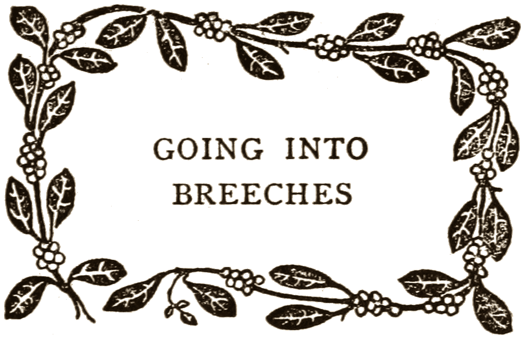 GOING INTO BREECHES