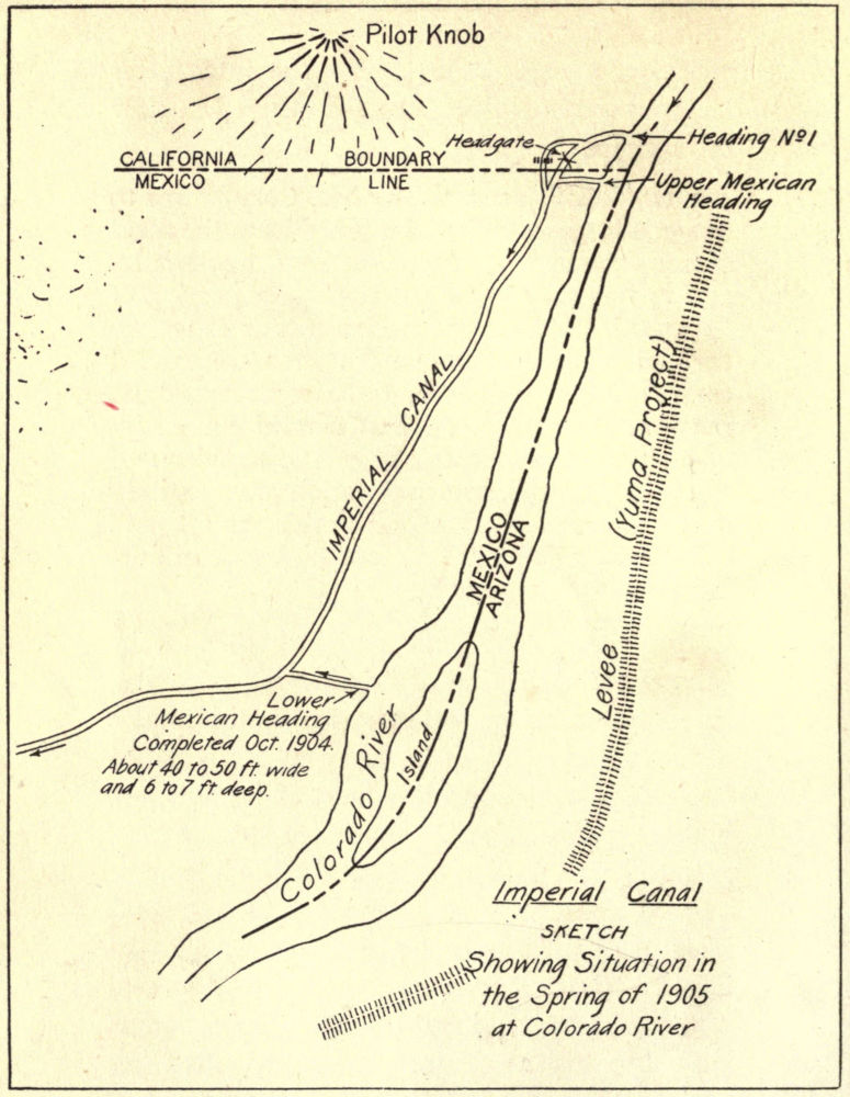 The Three Headings (or Intakes), in Spring of 1905