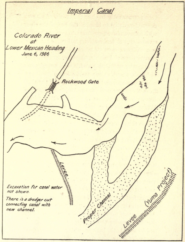 Situation in June, 1906 (whole river going into Salton Sink)