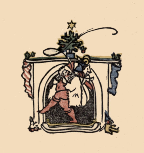 Illustration: St. Nicholas at the fireplace