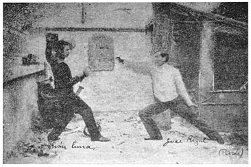 Rizal fencing with Luna in Paris.