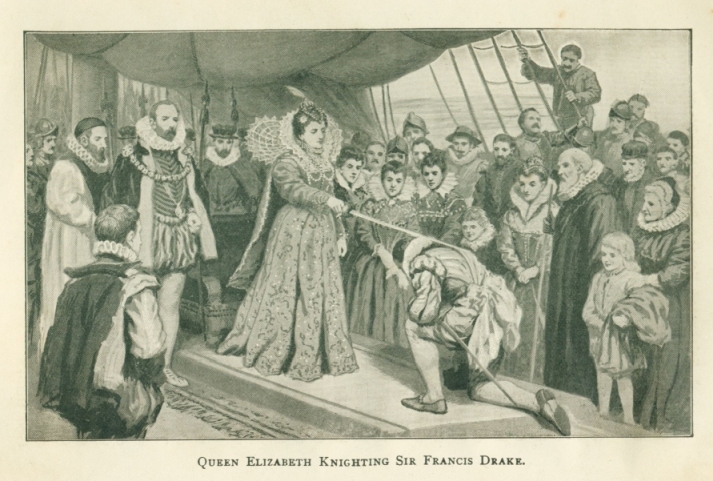 Queen Elizabeth Knighting Sir Francis Drake