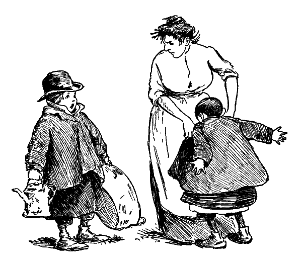 Illustration of Mrs. Mulvaney with the boys
