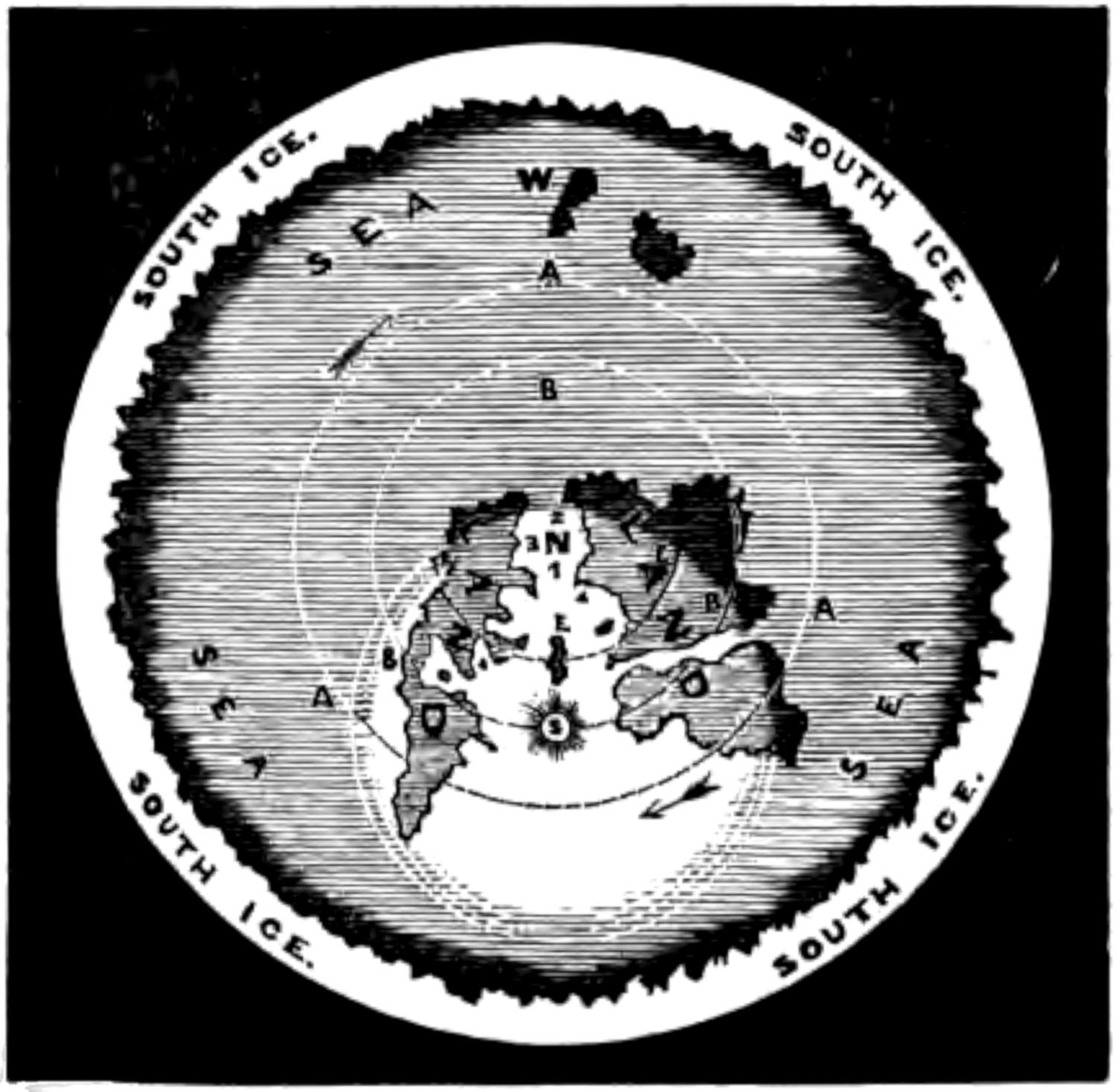 Map of flat world