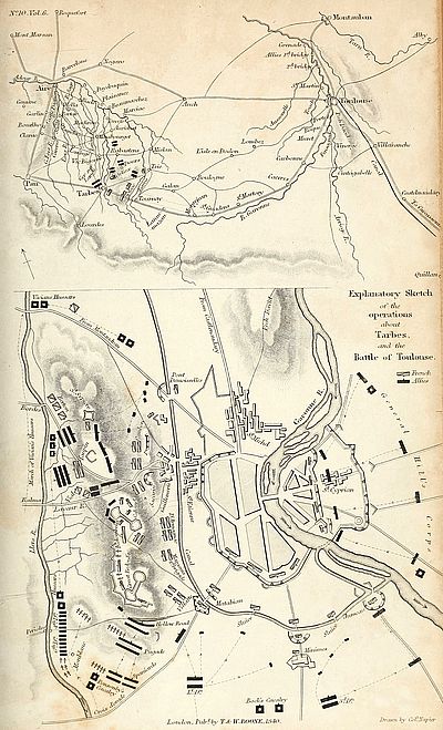 Map of battle of Toulouse