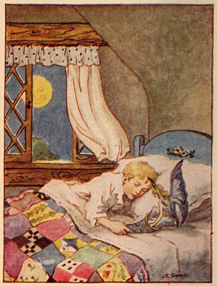 Boy in bed with fairy