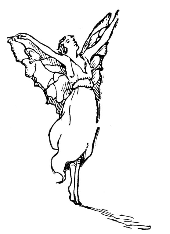 Fairy with wings spread