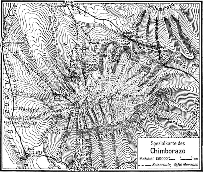 Spezialkarte des Chimborazo