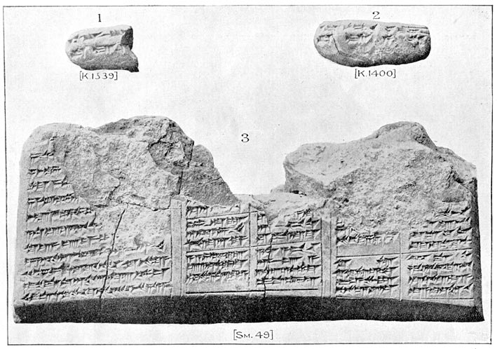 Specimens of Tablets from Nineveh.