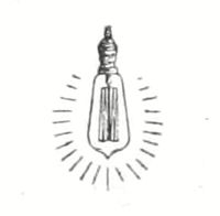 light bulb; end of section marker