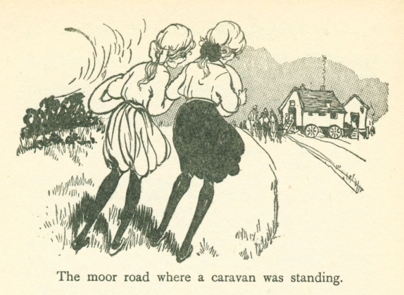 The moor road where a caravan was standing.