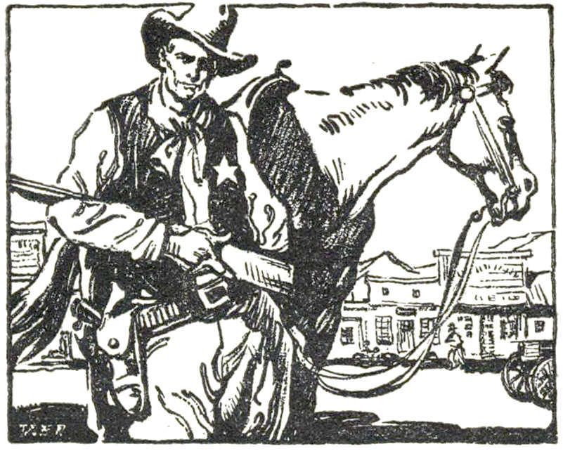 sheriff with horse and rifle