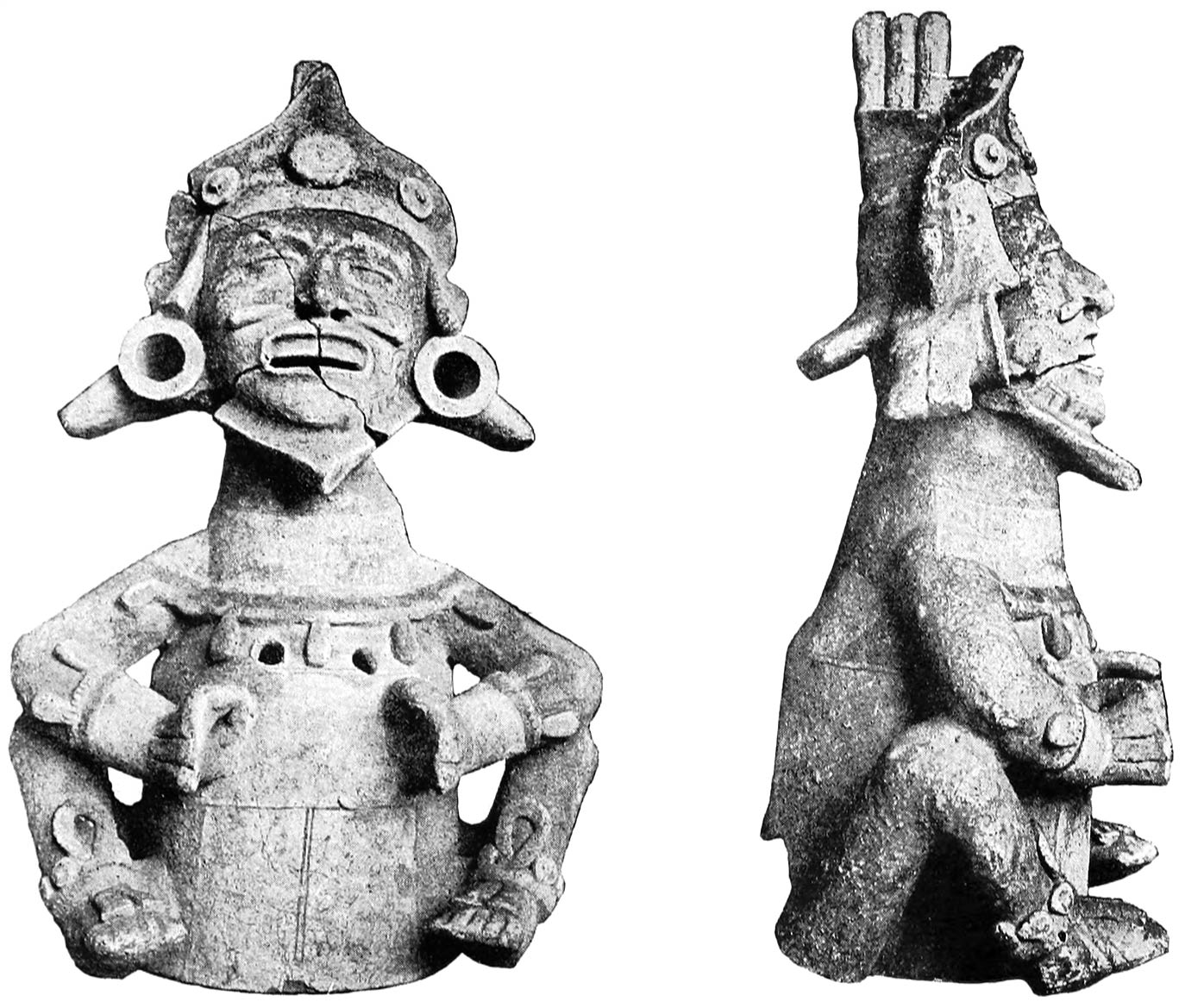 POTTERY FIGURE OF XOCHIPILLI.