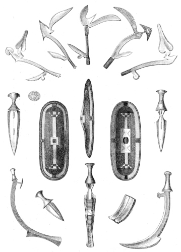 various weapons