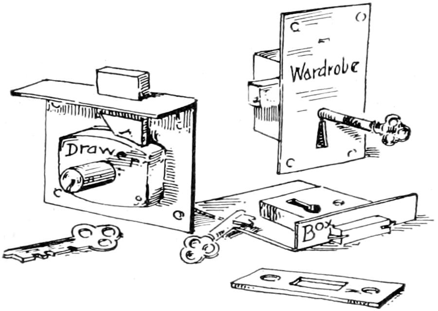 Drawer, wardrobe and box lock