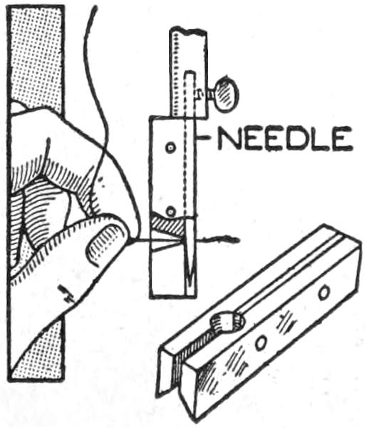 Brass needle threader