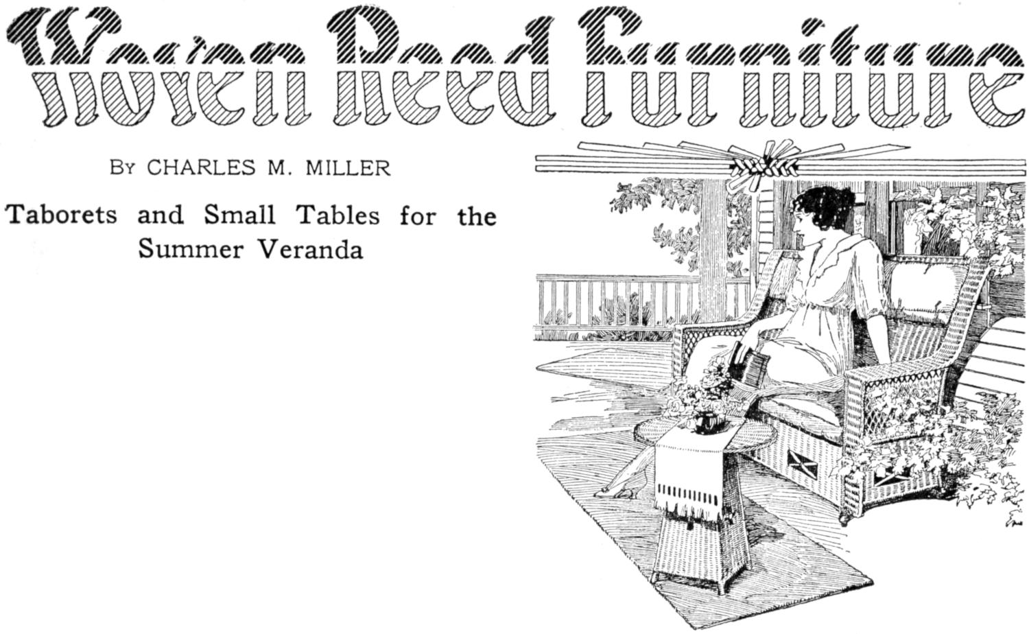 Chapter heading: lady on porch bench