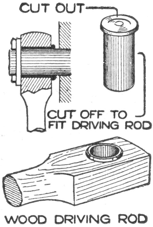Brass cartridge used as driving rod bearing