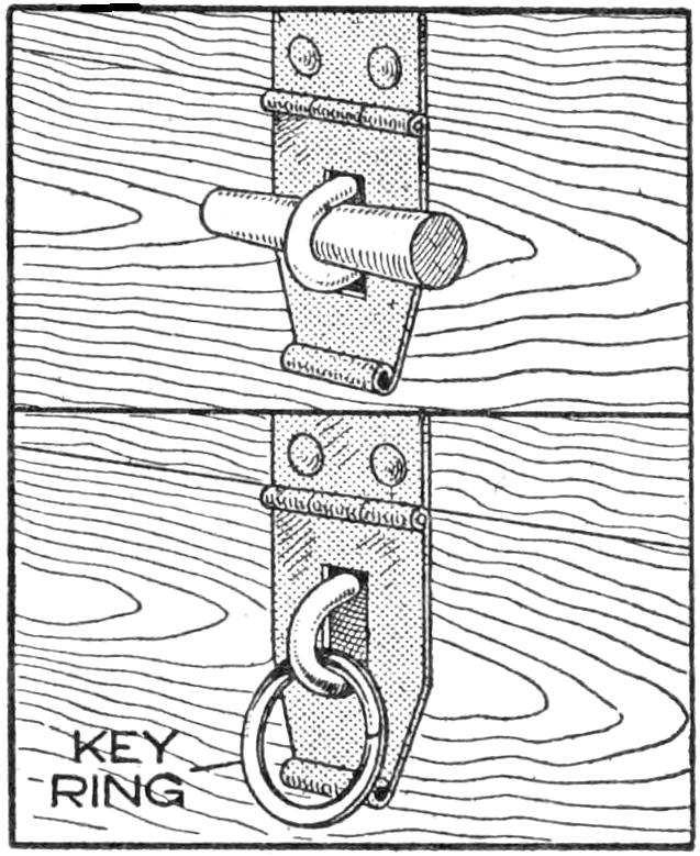 Key ring to lock hasp