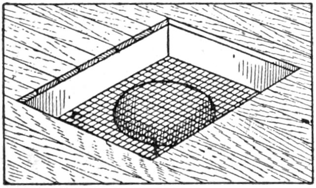 Wire mesh screen inside air duct