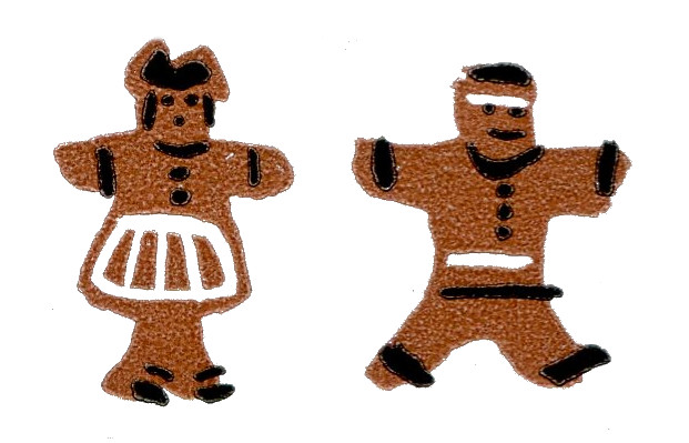 (Boy and girl shaped cookies)