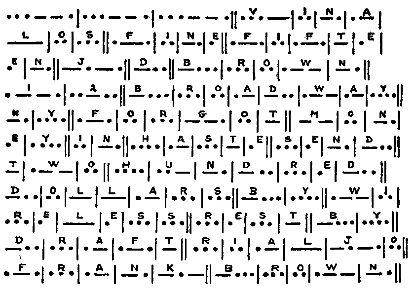 Morse Code message