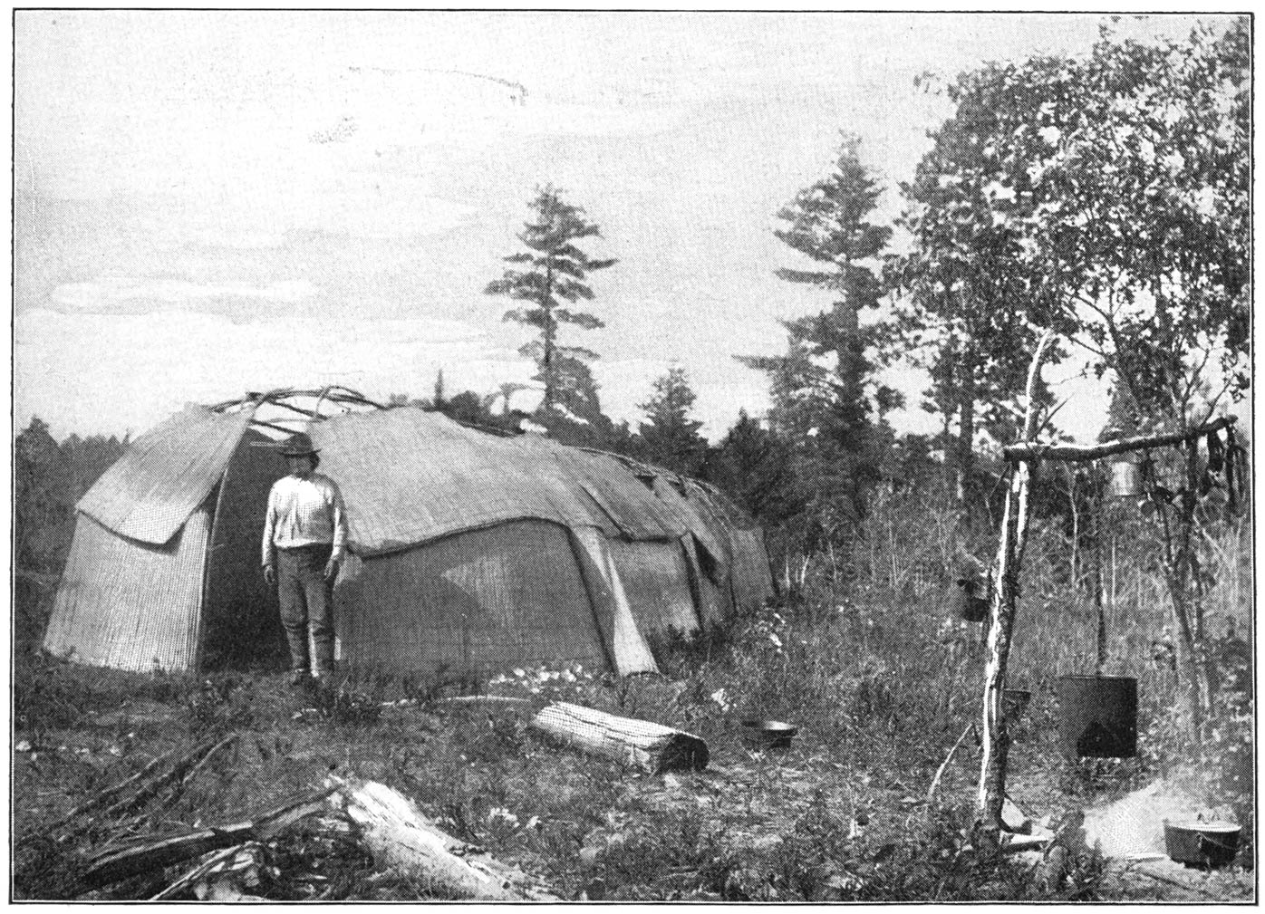 Chippewa Indian’s Summer Wigwam