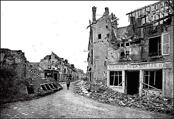 Photograph of the Defence-Works in the Rue des Graviers, near the Church.