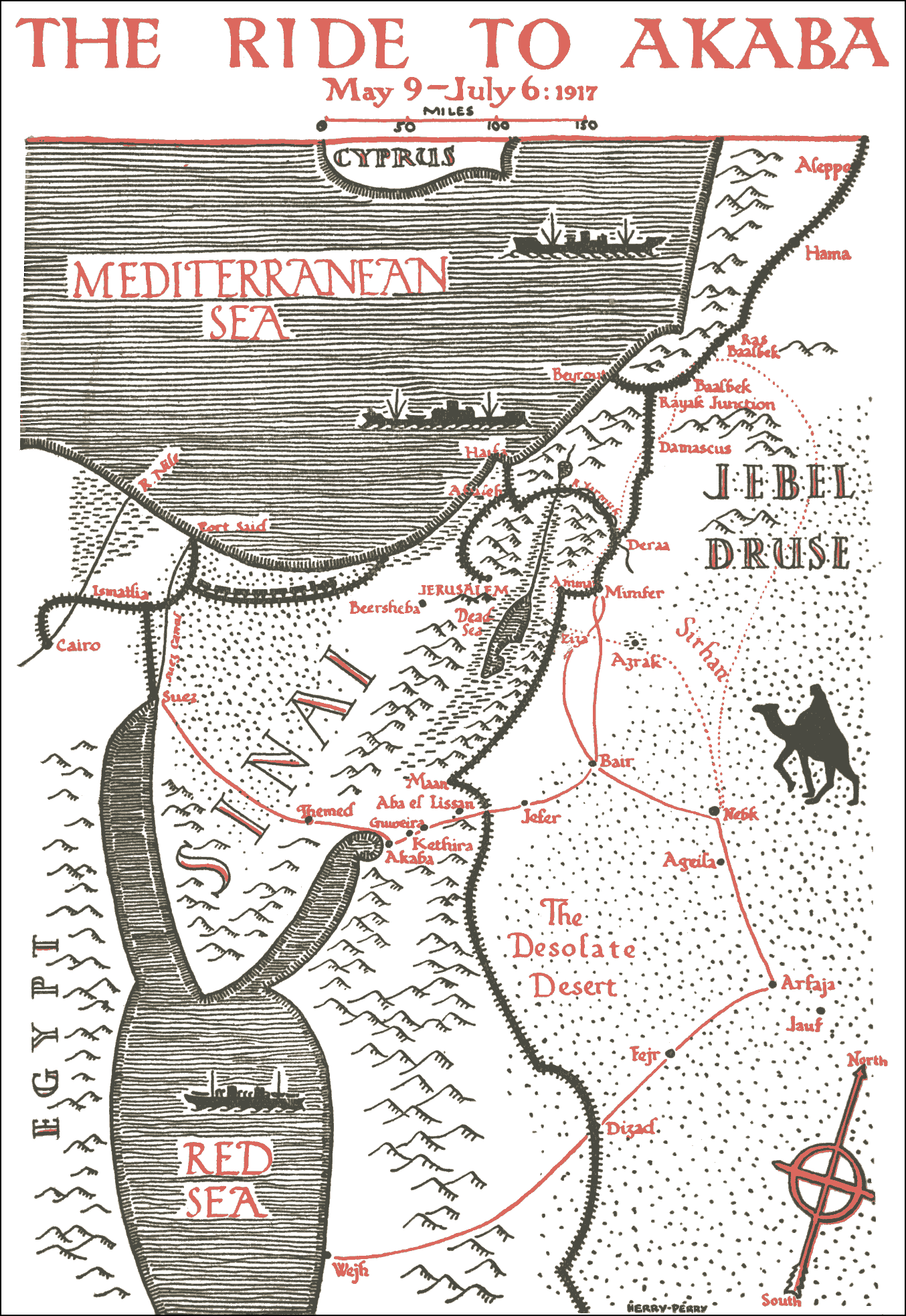 Map of the Sinai area