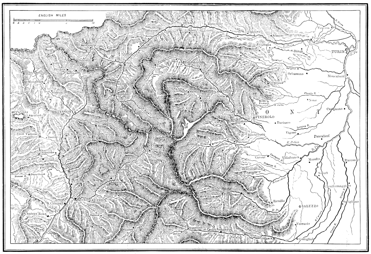 Map of Waldensian valleys