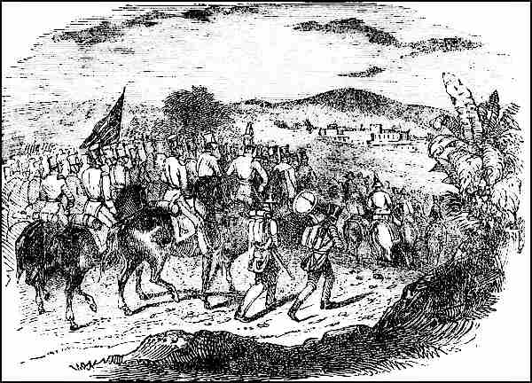 Illustration: GENERAL PIERCE, ENTERING PUEBLA.