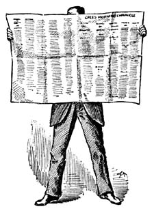 Man reading a newspaper