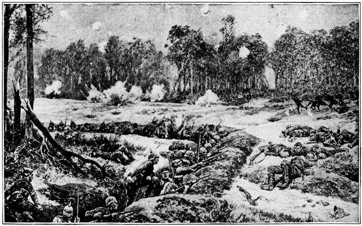 A SCENE FROM EARLY TRENCH WARFARE