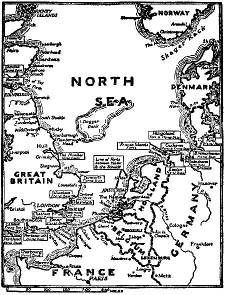 FORTS, FLYING AND NAVAL BASES ON THE NORTH SEA